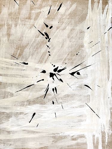 Minimal Black Art Print by John George Brown