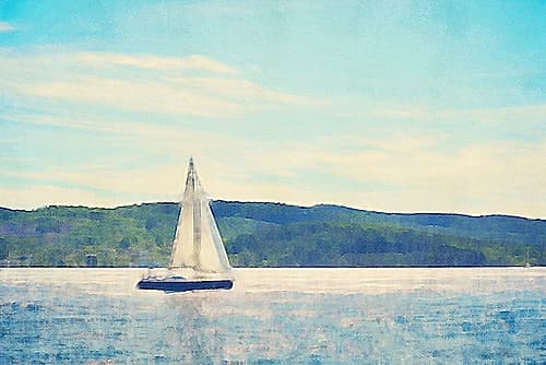 Sailing Coastal Print