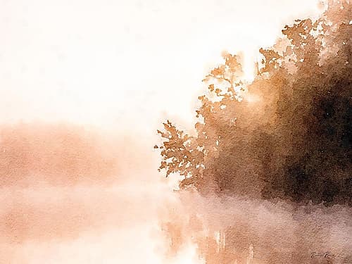 Lake By Sunset Landscape Print