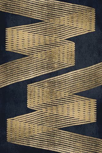 Golden Criss Cross 1 Art Print by Denise Brown