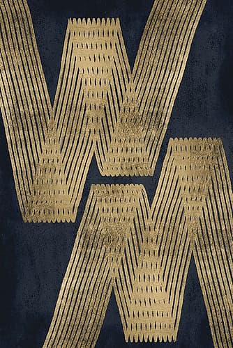 Golden Criss Cross 2 Art Print by Denise Brown