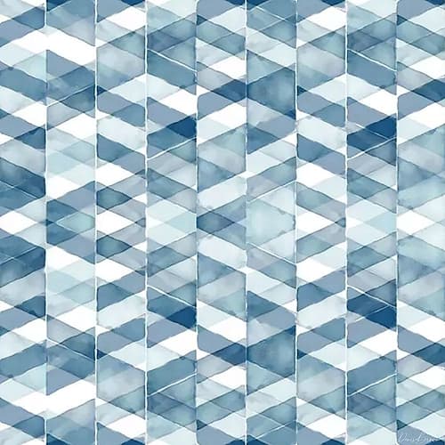 Blue Geometric 1 Patterns Print