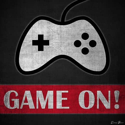 Game On 2 Red Games and Sports Print
