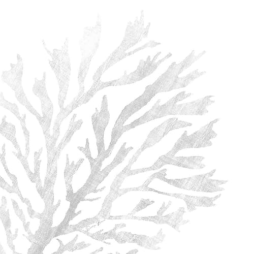 White Seaweed 2 Coastal Print