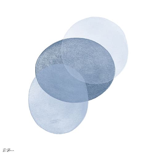 Blue Overlay 1 Art Print by Denise Brown