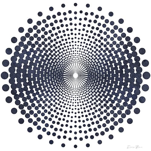 Dark Geometric Circles 2 Patterns Print