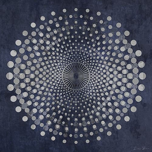 Dark Geometric Circles 3 Patterns Print