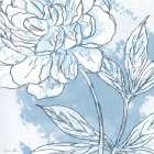 Blue Floral 2 Art Print
