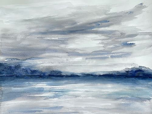 Gloomy Storms 2 Coastal Print