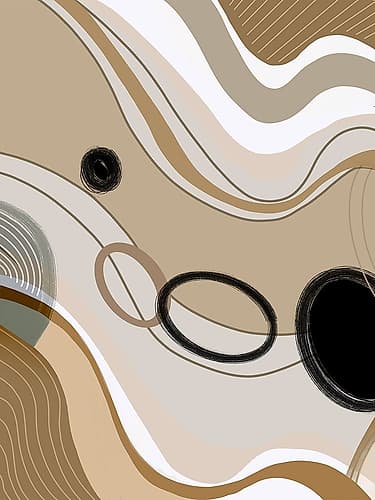 Neutral Wave 1 Abstract Art Print