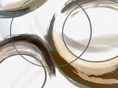 Wheels Turning 2 Abstract Art Print
