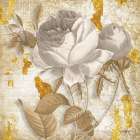 Golden Floral 2 Art Print