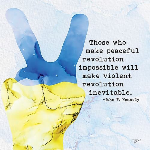Stand With Ukraine 1 Inspirational Print