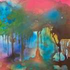 Mid Summer Night Trees Art Print