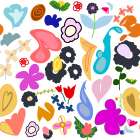 Vibrant Colorform Backyard 1 Art Print