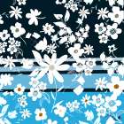 Garden Party Pool Side Blue Art Print