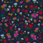 Garden Crush Scatter On Black Art Print