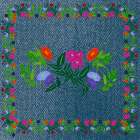 Home Gardeners Bouquet Denim Story Art Print