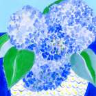 Hydrangeas By The Sea V2 Art Print