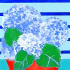 Hydrangeas On Holiday V2 Art Print
