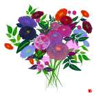 Garden Crush Layer Bouquet Art Print