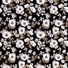 Cocoa Floral Balanced Black Beauty Petite Art Print