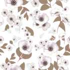 Cocoa Floral Fresh Spring On White Art Print