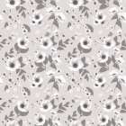 Cocoa Floral Silver Art Print