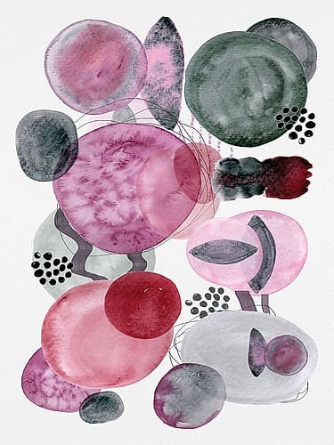 Whispers Of Amethyst Watercolor Harmony Art Print