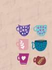 Whimsical Brews Watercolor Teacup Collection Art Print