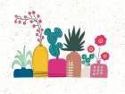 Colorful Vases Art Print