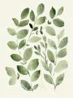 Neutral Watercolor Leaves 2 Art Print