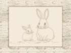 Bunny Family Minimalist Print