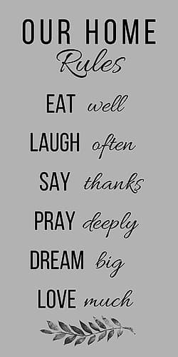 Our Home Rules Art Deco Print