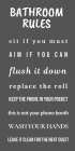 Bathroom Rules Art Print