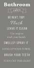 Bathroom Rules Art Print