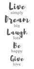 Live Simply Art Print