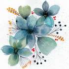 Watercolor Blue Melody 2 Art Print