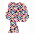 Women Flowery Profile 2 Art Print