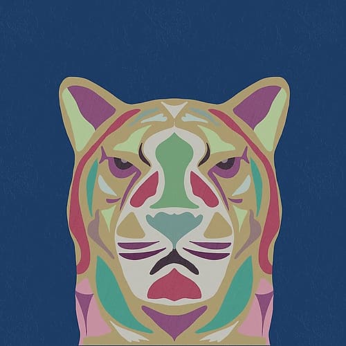 Geometric Animal 2 Art Print by Julia Frost