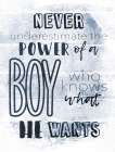 He Wants Navy Art Print