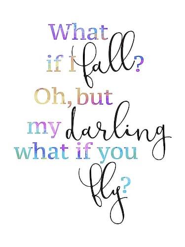 Floating Butterfly Inspirational Print