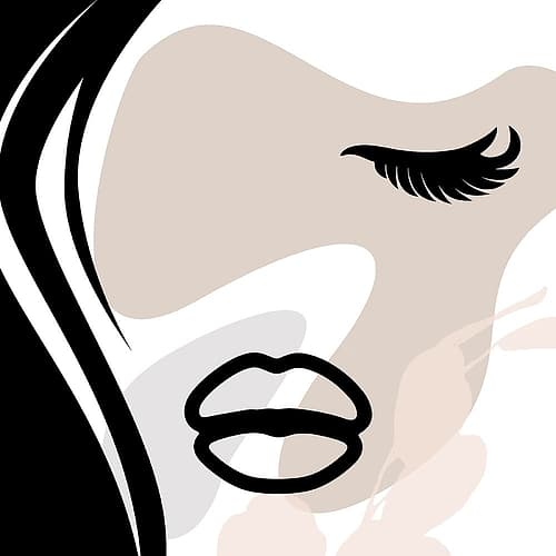 Calm Face With Shapes 2 Art Print