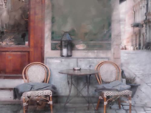Outside Cafe Art Print