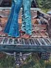 Truck Bed Kisses Art Print