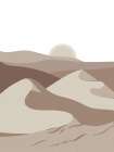 Beige Desert Art Print