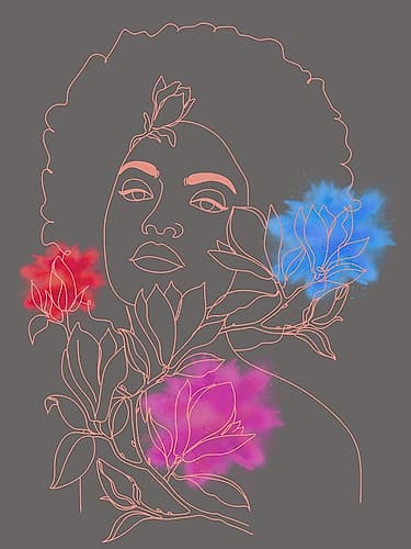 Flower Bomb Figurative Print