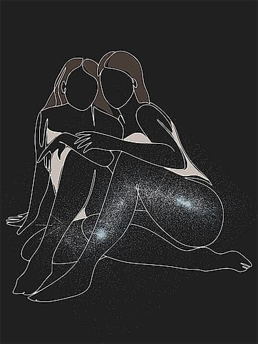 Twins In The Stars Figurative Print