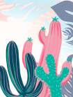 Cactus In Pastels 2 Art Print