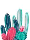 Blanco Cacti 2 Art Print
